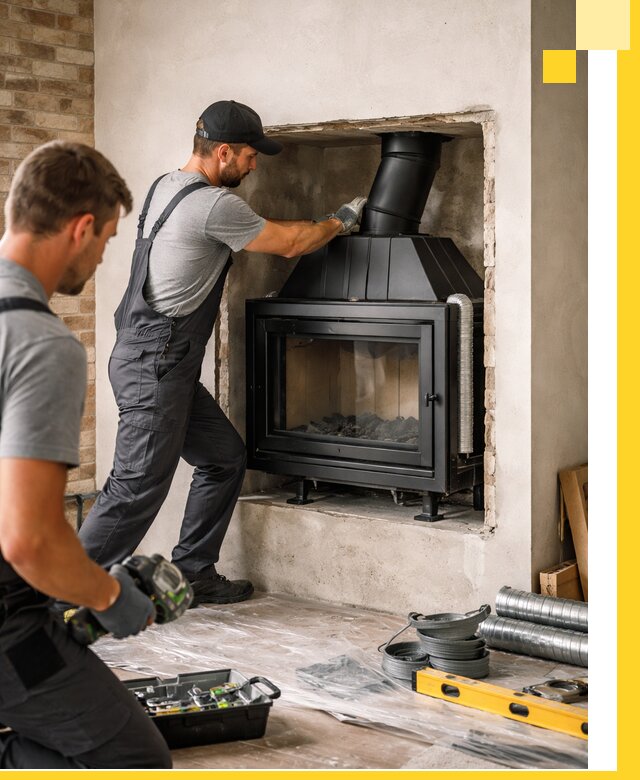 Установка каминных топок в Орске: монтаж, подключение