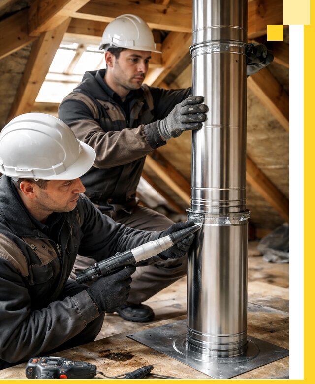 Монтаж дымоходов для каминов в Орске с гарантией качества