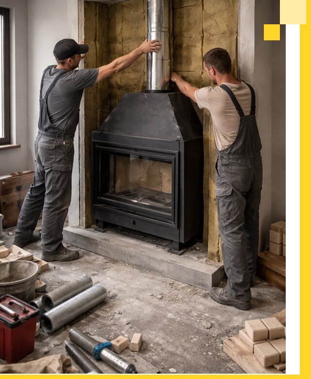 Изготовление и монтаж закрытых каминов в Орске под ключ