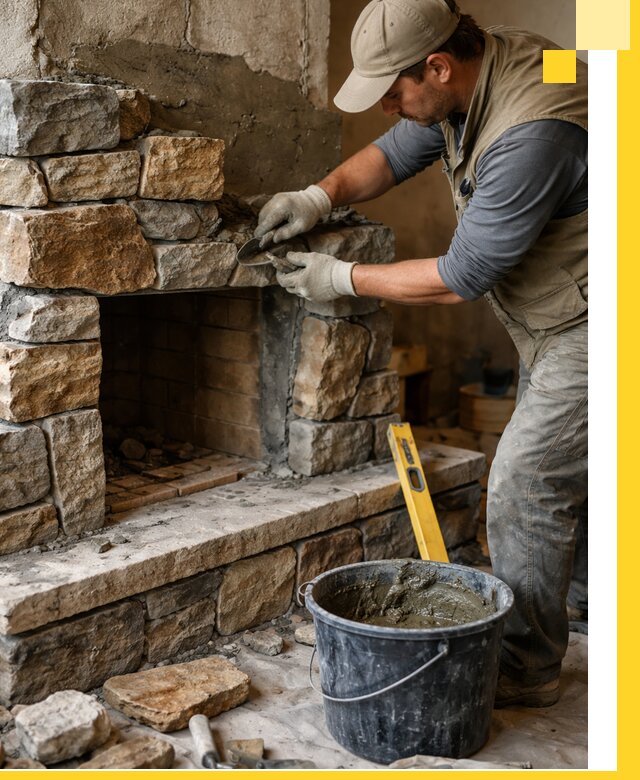 Изготовление и установка каменных каминов под ключ в Орске