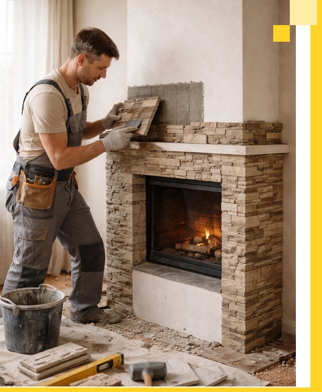 Изготовление и монтаж каминов для дома под ключ в Орске