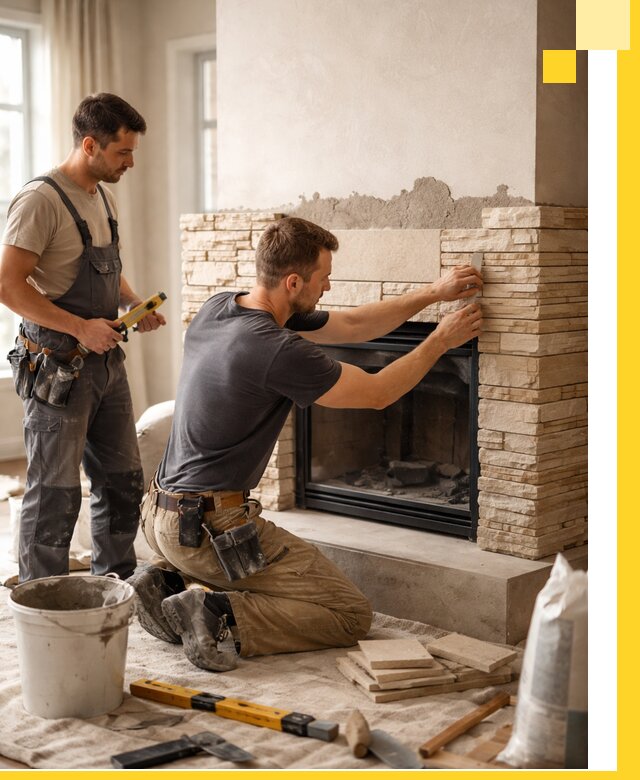 Установка и монтаж каминов для загородного дома в Орске