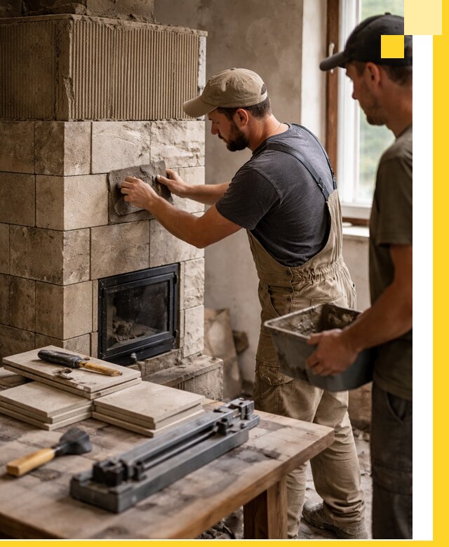 Профессиональная облицовка печей в Орске: керамика и камень