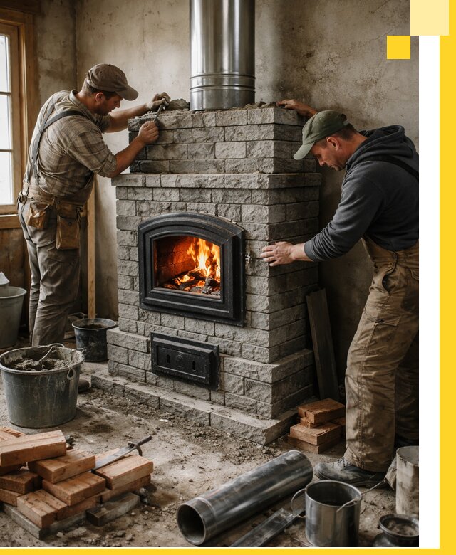 Производство, поставка и монтаж дровяных печей в Орске