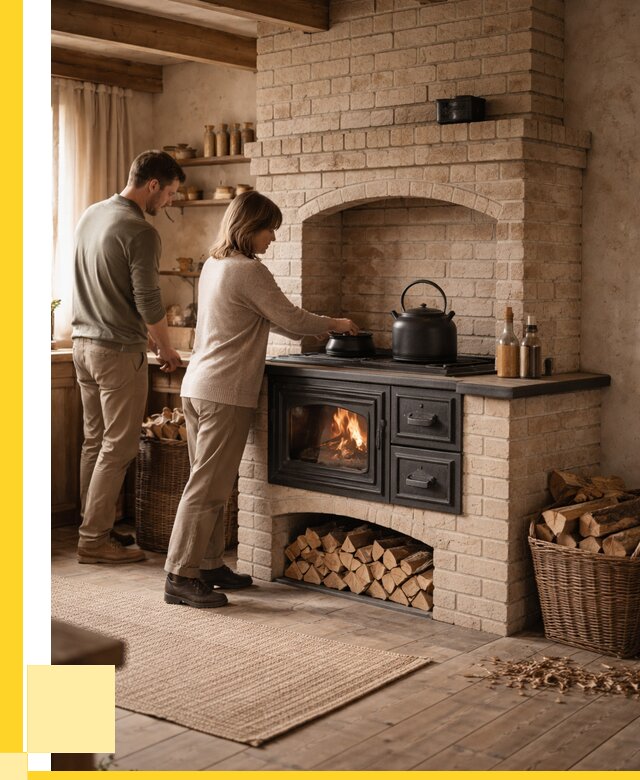 Печи с плитой в Орске от 46530 р. | ЭриданРск — кирпичная печь