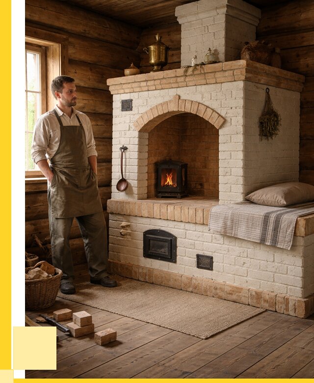 Русские печи с лежанкой под ключ в Орске от 155100 р. ЭриданРск