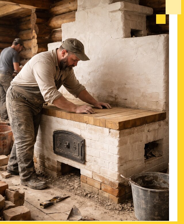 Проектирование и установка русской печи с лежанкой в Орске