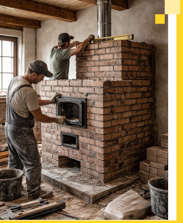 Печи для загородного дома под ключ в Орске — монтаж и сервис