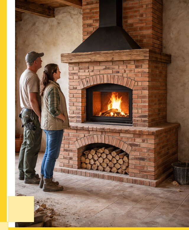 Печи камины из кирпича в Орске от 124080 р. | ЭриданРск