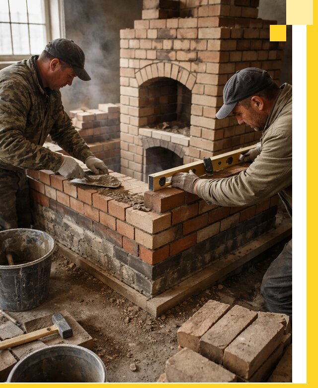 Изготовление и монтаж печей и каминов из кирпича в Орске