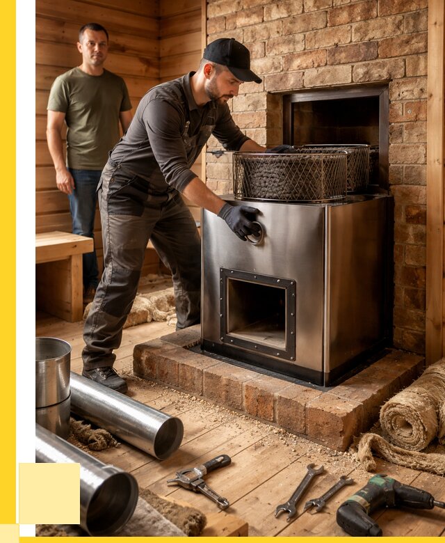 Монтаж банных печей под ключ в Орске от 18612 р., ЭриданРск