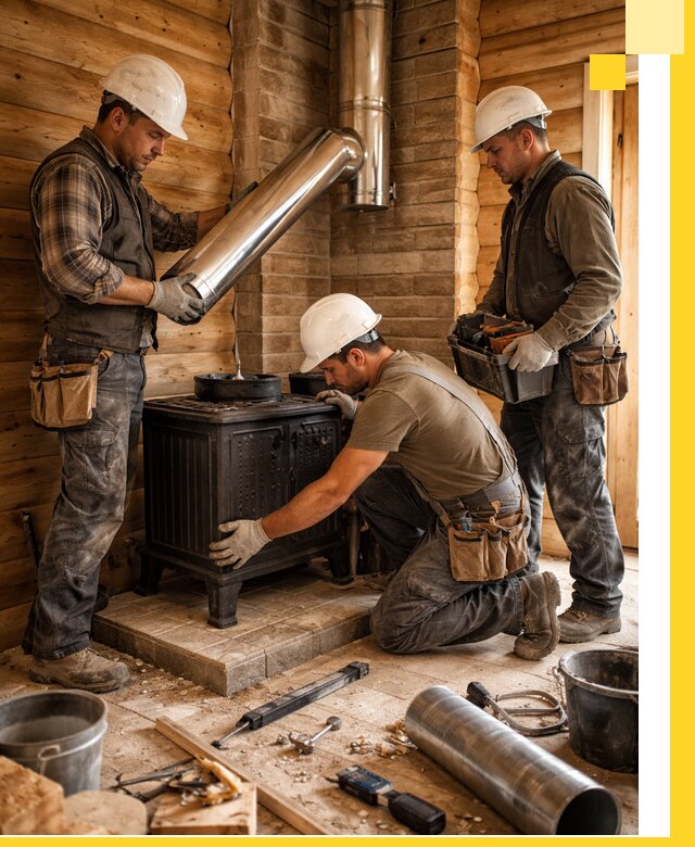 Профессиональный монтаж банных печей и дымоходов в Орске
