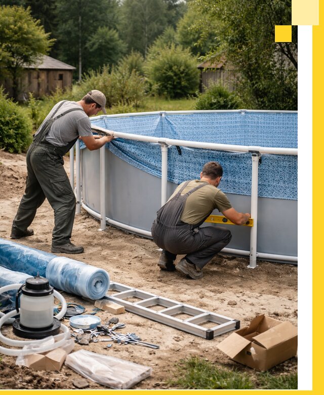 Установка и монтаж каркасных бассейнов в Орске под ключ