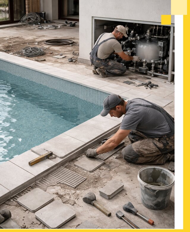 Строительство и монтаж бассейнов в коттедже в Орске