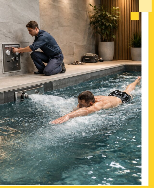 Проектирование и монтаж бассейнов с противотоком в Орске