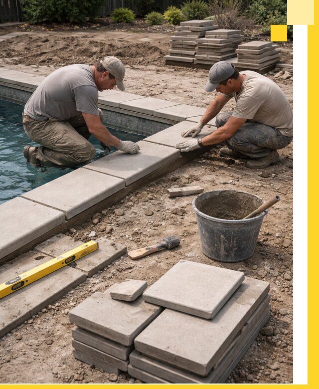 Установка и изготовление копингового камня для бассейнов в Орске