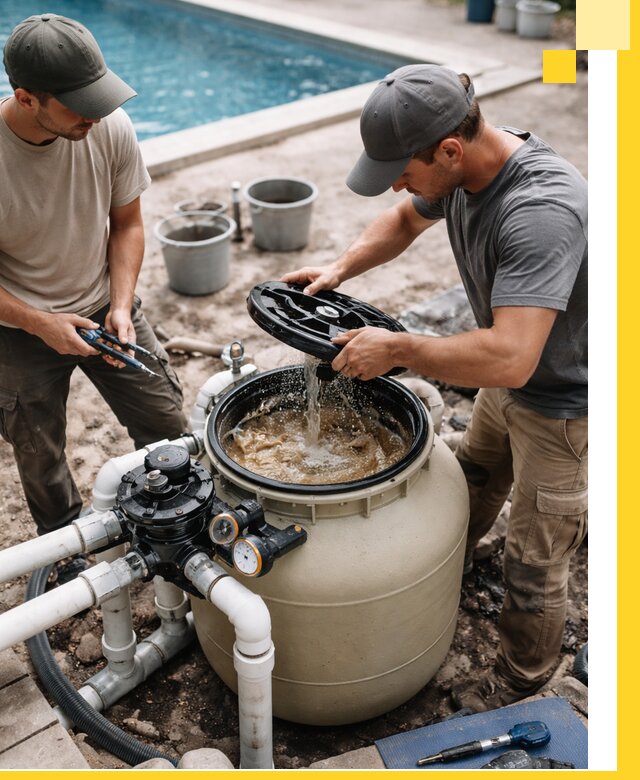 Установка и обслуживание песочных фильтров для бассейнов в Орске