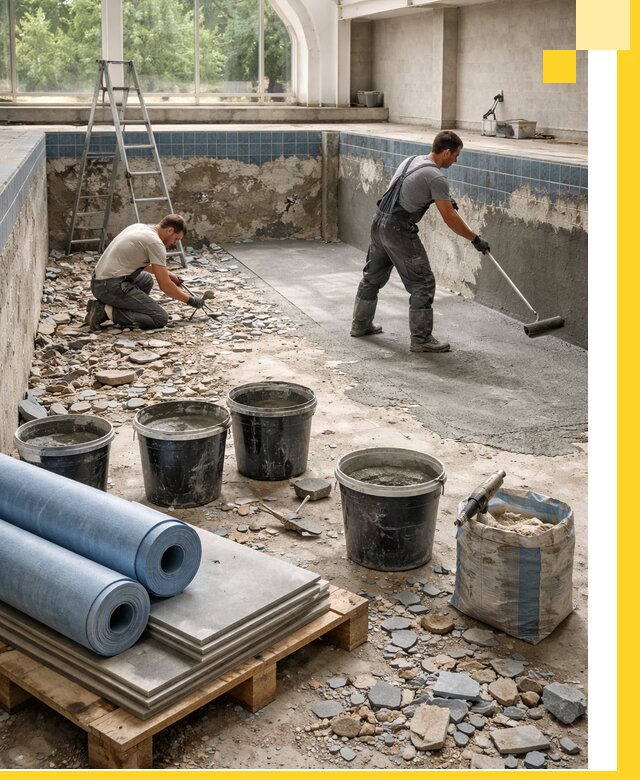 Реконструкция бассейнов в Орске: ремонт, гидроизоляция