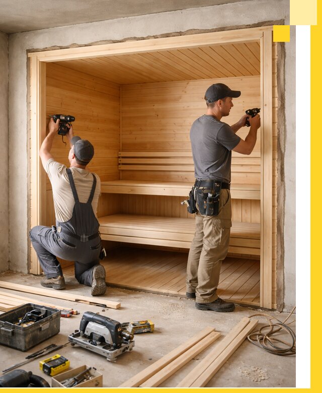 Монтаж саун под ключ в Орске — проектирование и установка