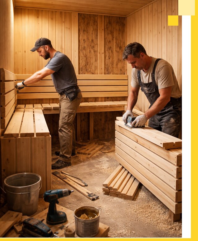 Профессиональный комплексный ремонт саун под ключ в Орске