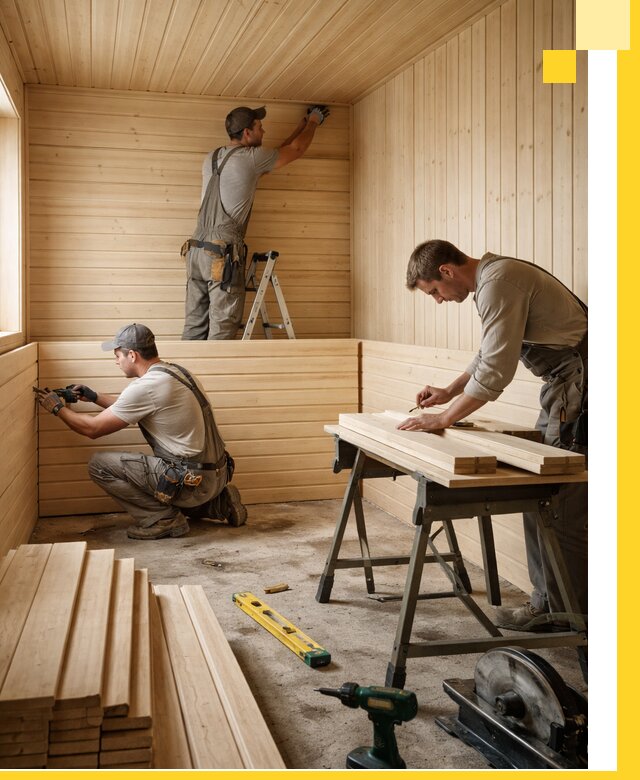 Обшивка саун в Орске из натуральной древесины под ключ