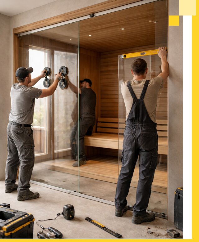 Производство и монтаж стеклянных саун под ключ в Орске