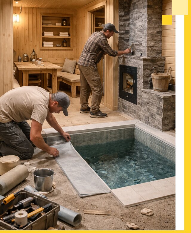 Строительство бань с комнатой отдыха под ключ в Орске