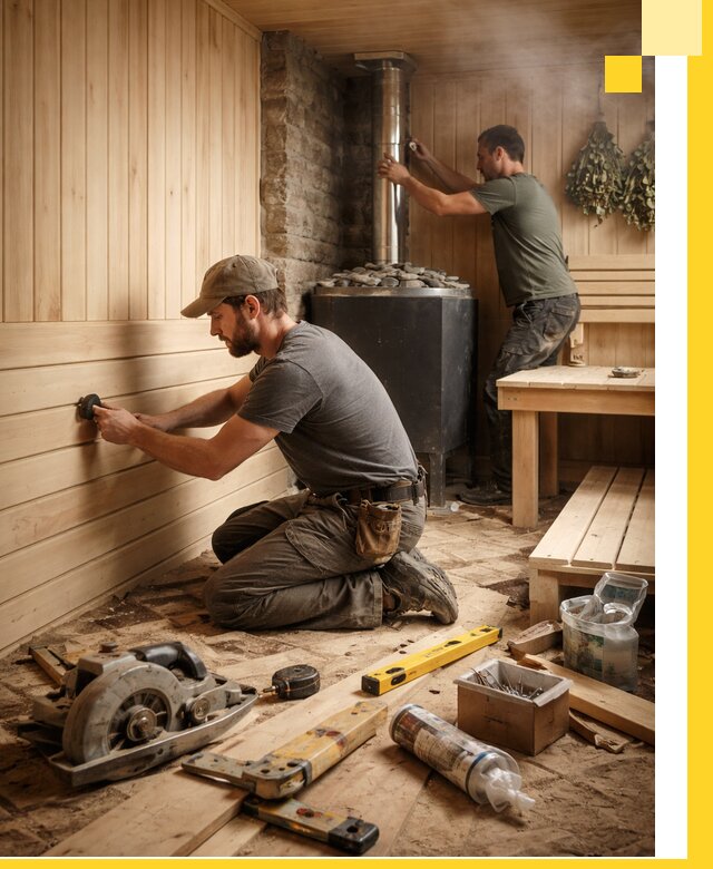 Полное строительство и оснащение парных под ключ в Орске