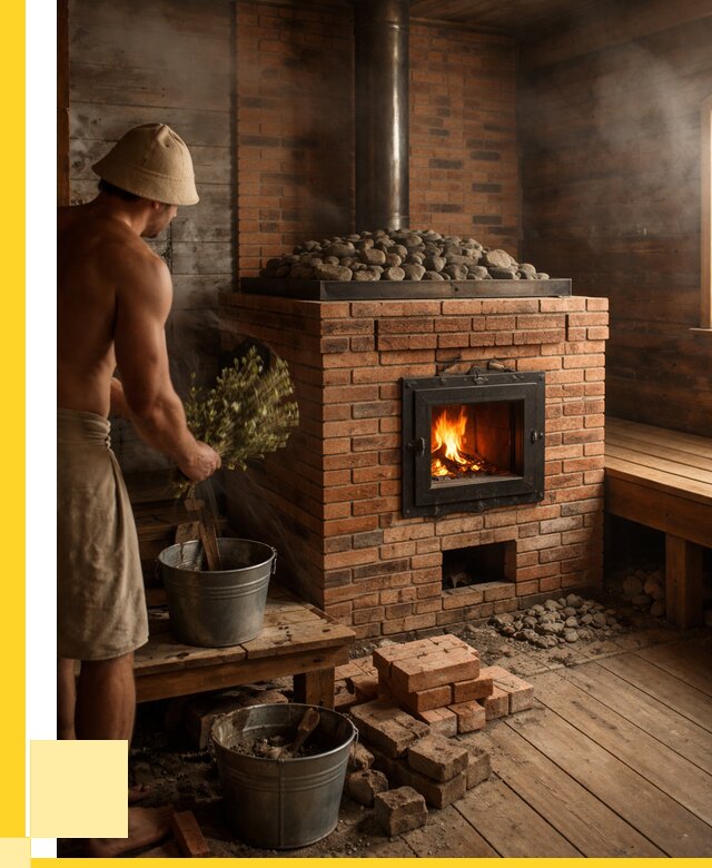 Кирпичные банные печи в Орске от 93060 р. | ЭриданРск