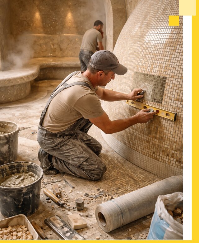 Хамам под ключ в Орске: проектирование, строительство, отделка