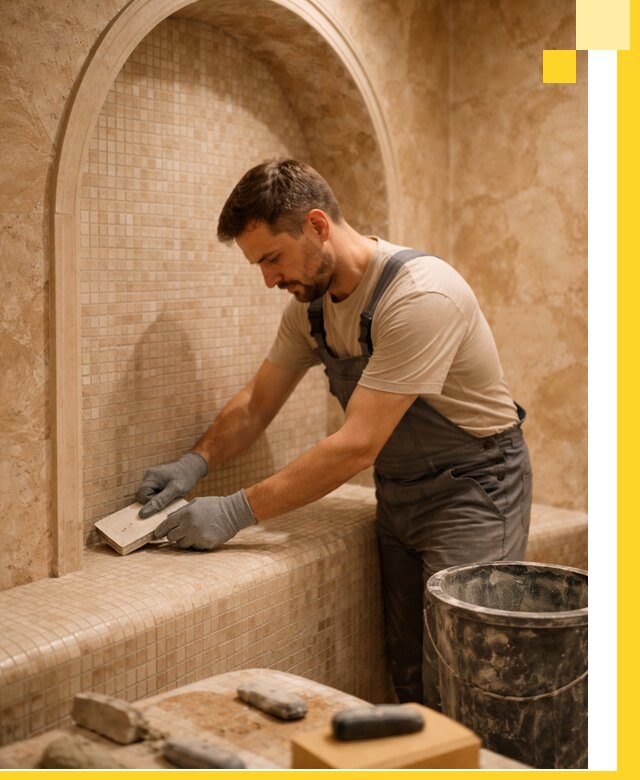 Профессиональная отделка хамамов с мозаикой под ключ в Орске