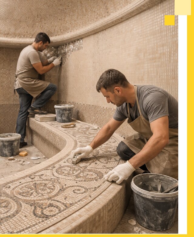 Плитка для хамама в Орске, укладка, подбор и поставка